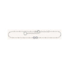 Chaîne de cheville en argent 925 avec symbole infini et oxydes de zirconium, ajustable de 22 à 27 cm.