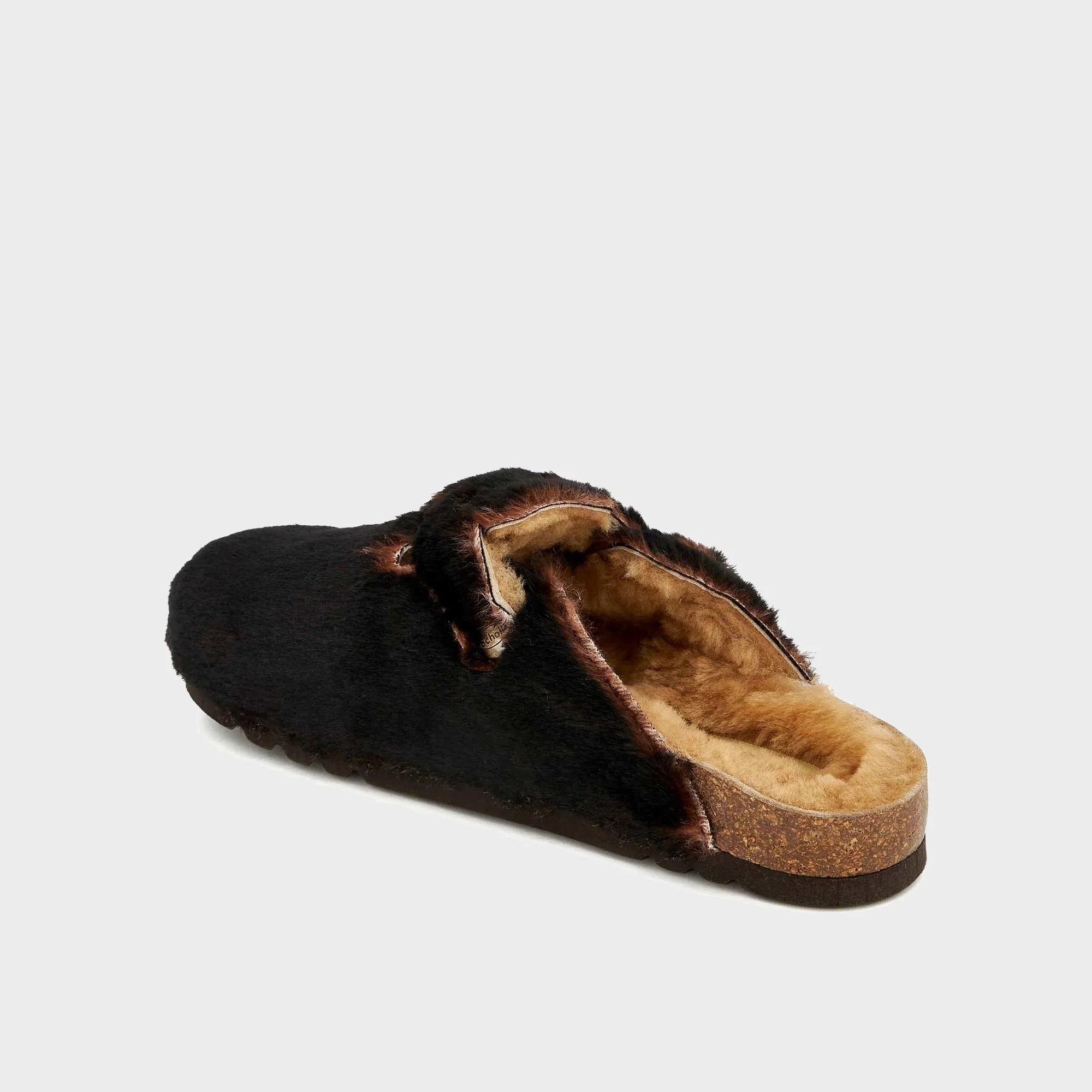 Chic Softstep mules in black fur design, showcasing ultimate comfort and style.