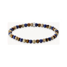 Bracelet en beads de 5 mm en jaspe Daisy et lapis-lazuli, avec bague logo THOMAS SABO en argent.