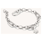 Bracelet charm en argent 925 recyclé avec trois Connect Links et breloque unique, élégant et personnalisable.