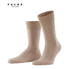 Chaussettes Lhasa rib en laine et cachemire, confortables et durables, couleur beige, par FALKE.