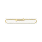 Chaîne de cheville en or jaune 18 carats, design à corde classique, ajustable de 22 à 27 cm.