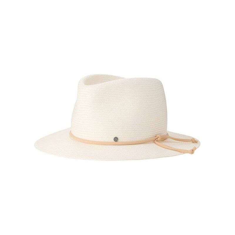 Chapeau Andre hat capsule in natural straw with camel ribbon, stylish and foldable for sunny travel days.