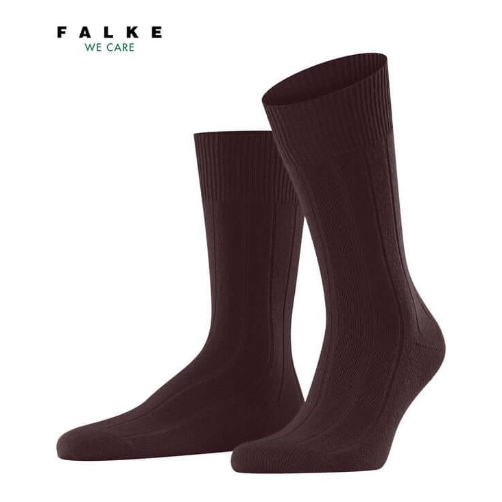 Chaussettes Lhasa rib en laine et cachemire, confortables et durables, couleur marron, de la marque Falke.