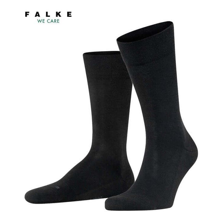 Chaussettes noires FALKE WE CARE, spécialement conçues pour le confort des pieds sensibles et des diabétiques.