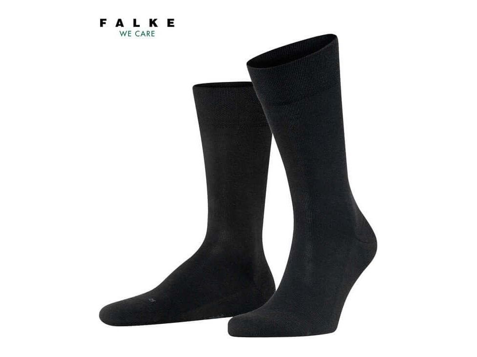 Chaussettes noires FALKE WE CARE, spécialement conçues pour le confort des pieds sensibles et des diabétiques.