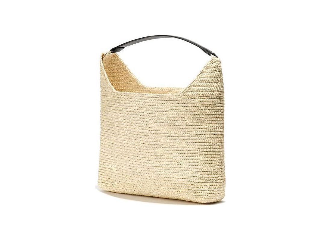 Sac en paille crochetée Cristiana, accessoire minimaliste et pratique idéal pour l'été.