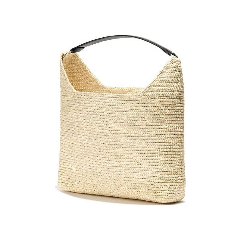 Sac en paille crochetée Cristiana, accessoire minimaliste et pratique idéal pour l'été.