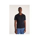 Polo fil lumière Babar en polyamide, noir, manches courtes, parfait pour un look élégant et confortable.