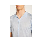Chemise Matthew en polyamide léger avec motif texturé, pour homme, couleur bleu, élégante et respirante.