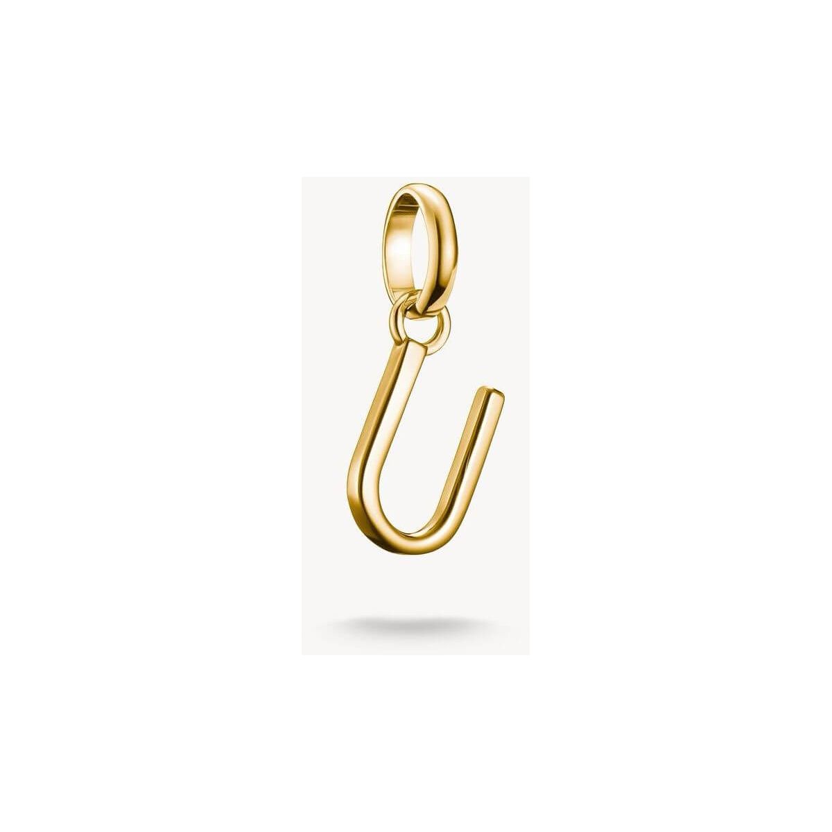 Pendentif charm lettre A en or plaqué, design élégant et personnalisable pour bijoux uniques.