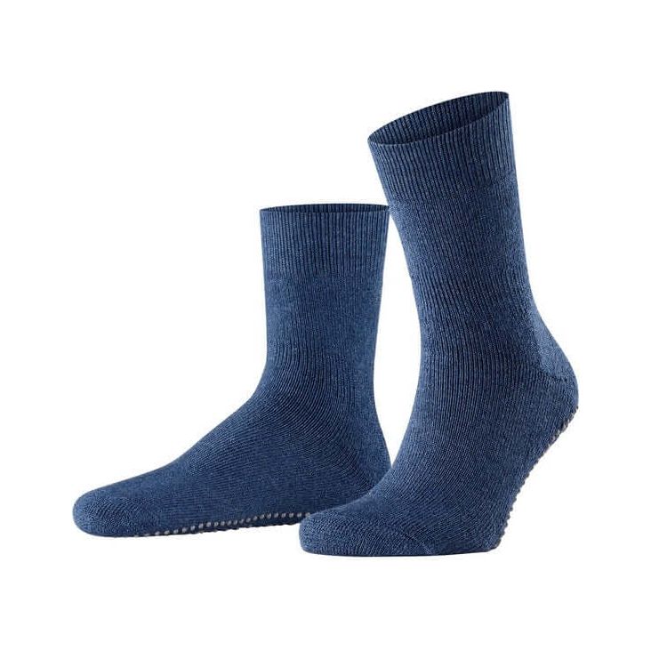 Chaussettes Homepads FALKE en bleu avec picots en silicone pour un confort et une adhérence optimale à la maison.