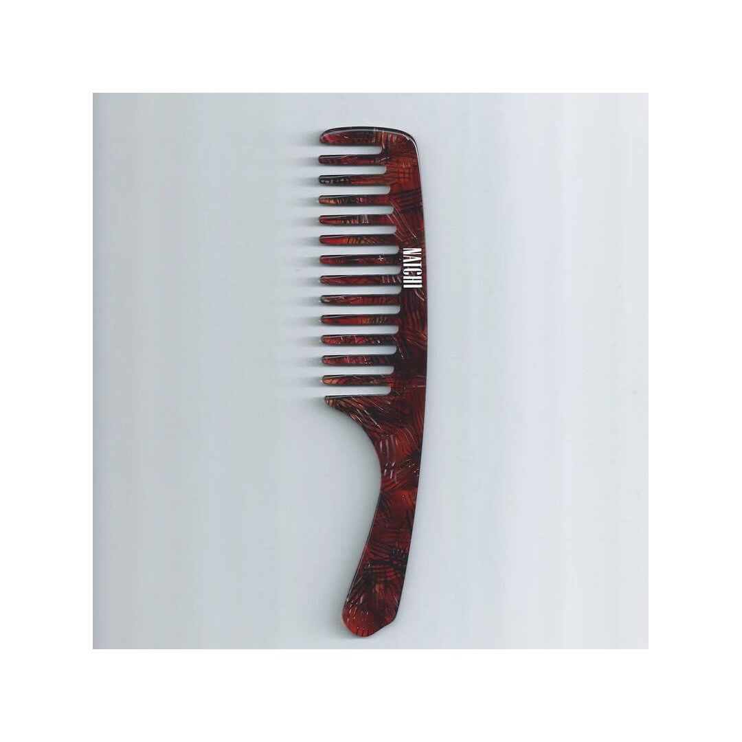 Peigne Wet Comb en acétate de cellulose, dents larges pour démêler les cheveux sans les casser.