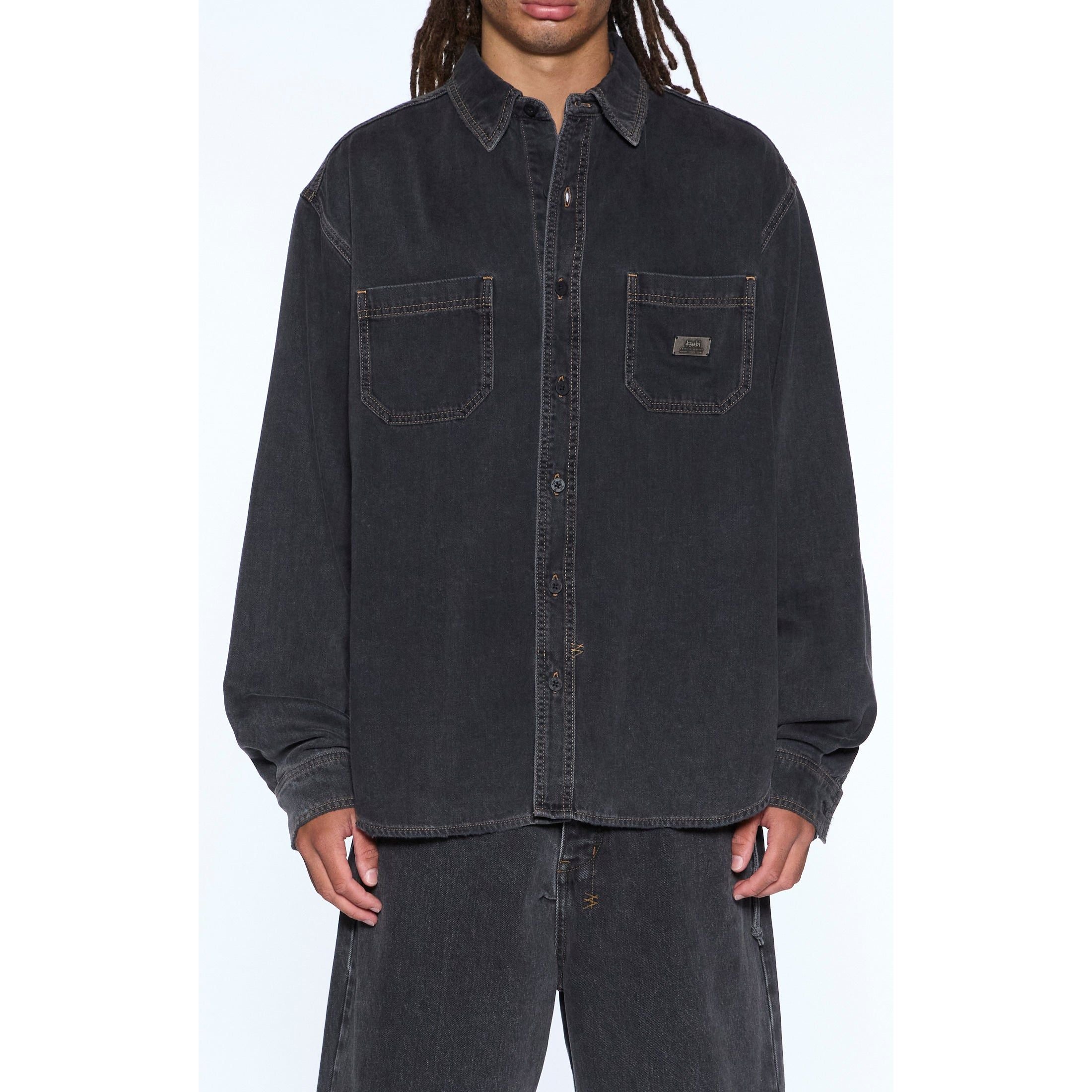 VULTURE DENIM LS SHIRT BAXTER BLACK