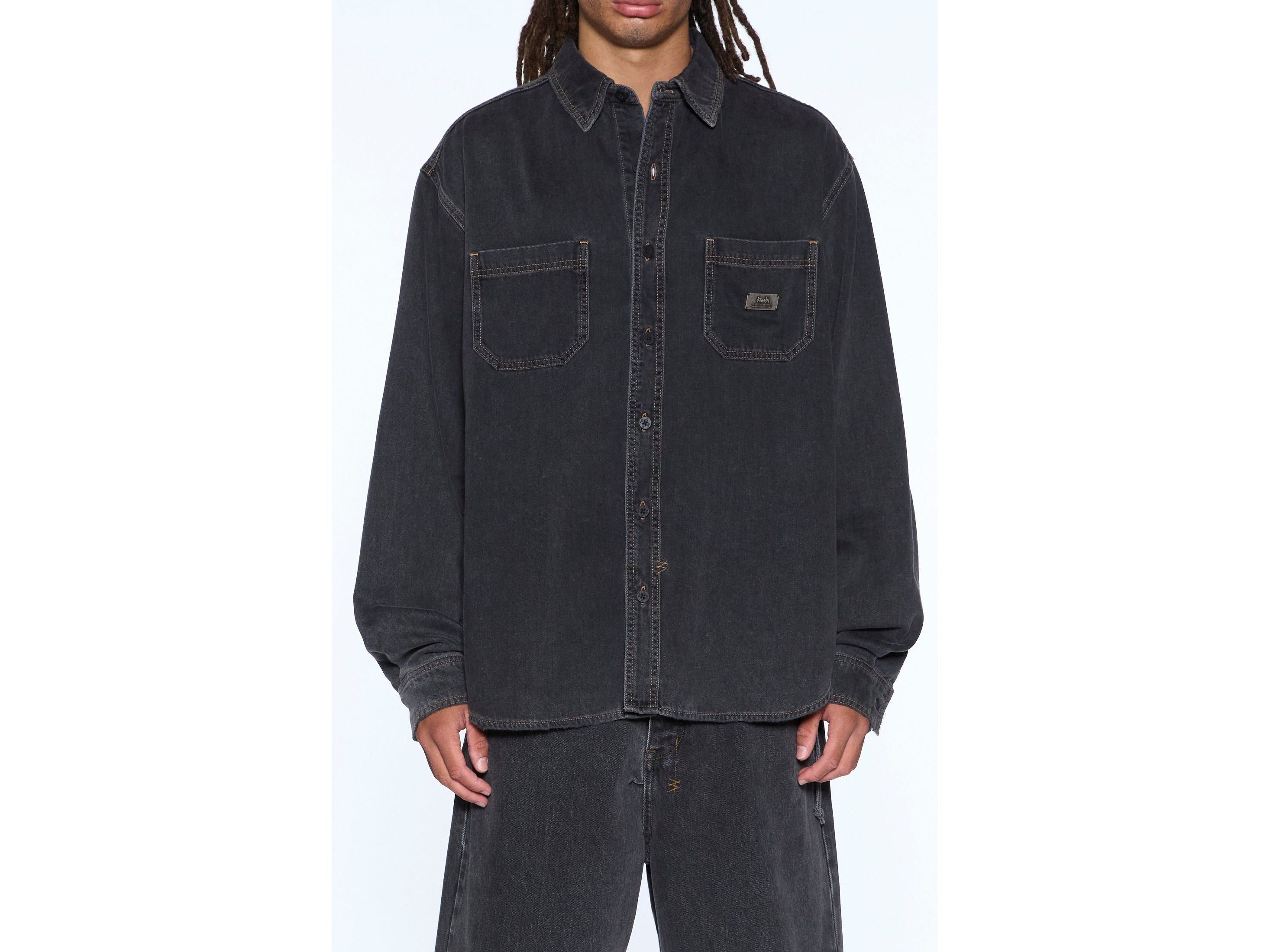 VULTURE DENIM LS SHIRT BAXTER BLACK