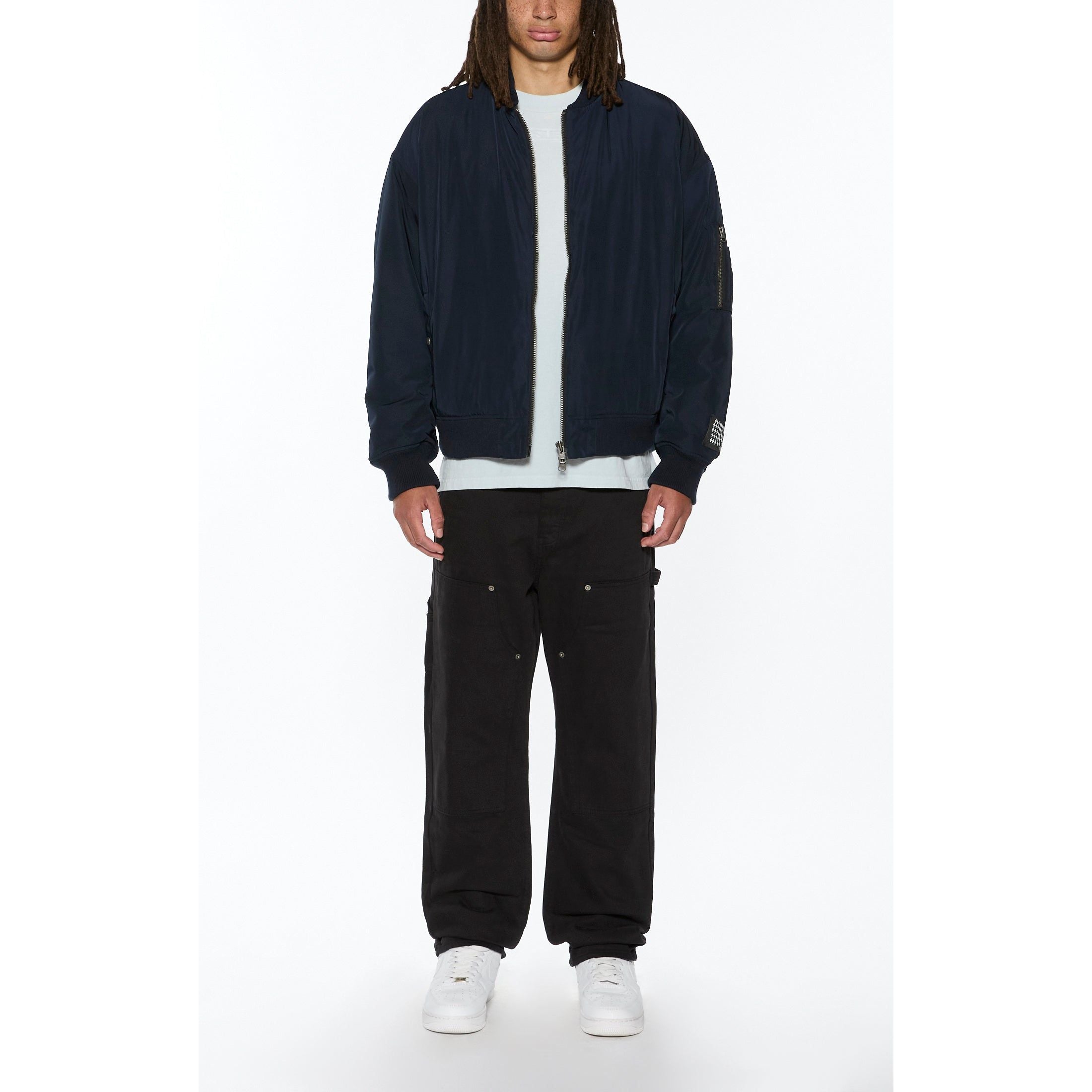 intruder bomber jacket navy