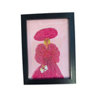 Photo encadrée 13x19 cm, illustration mode ornée de cristaux brillants, prête à accrocher pour sublimer votre intérieur.