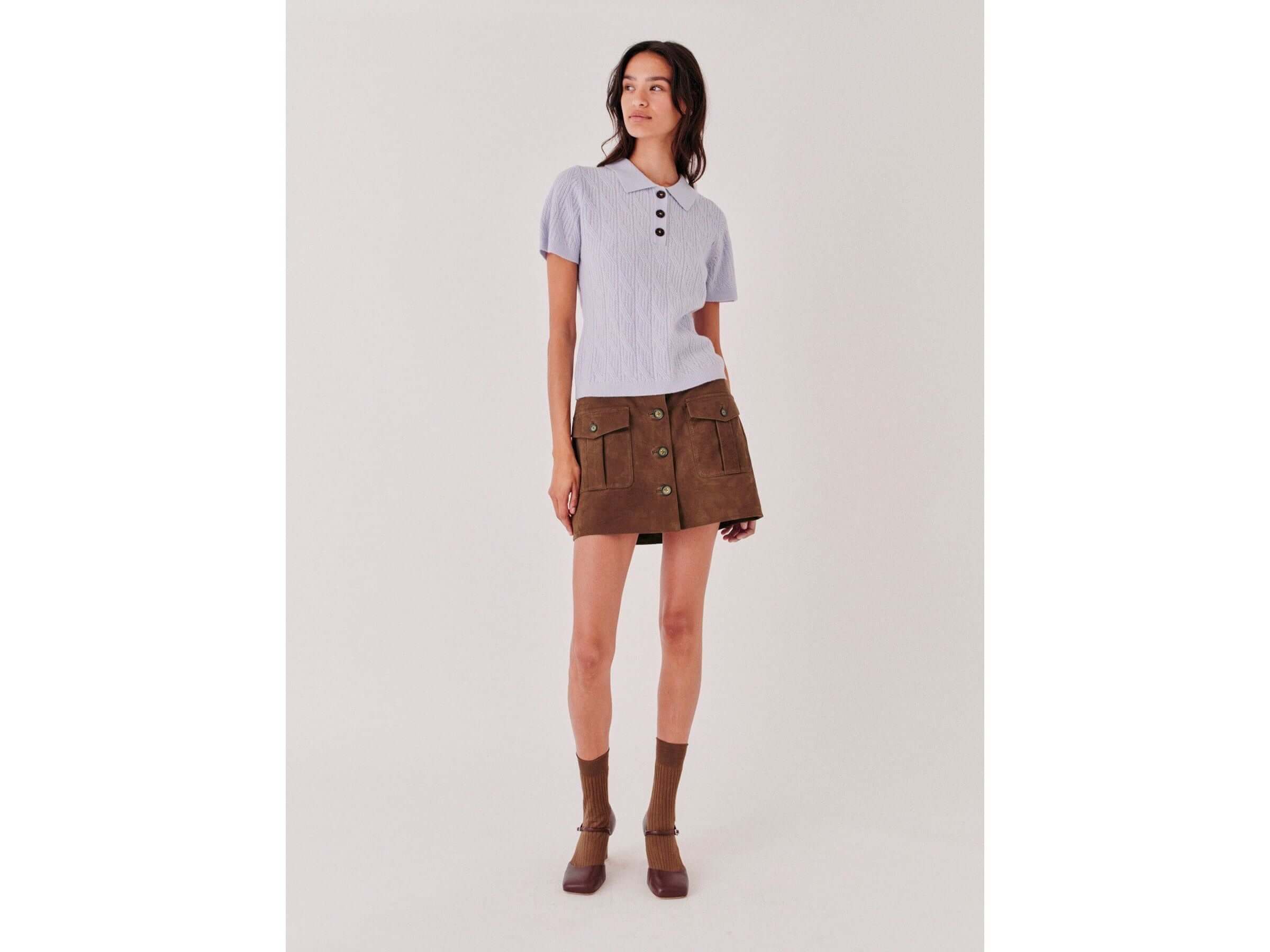 Suede Mini Skirt
