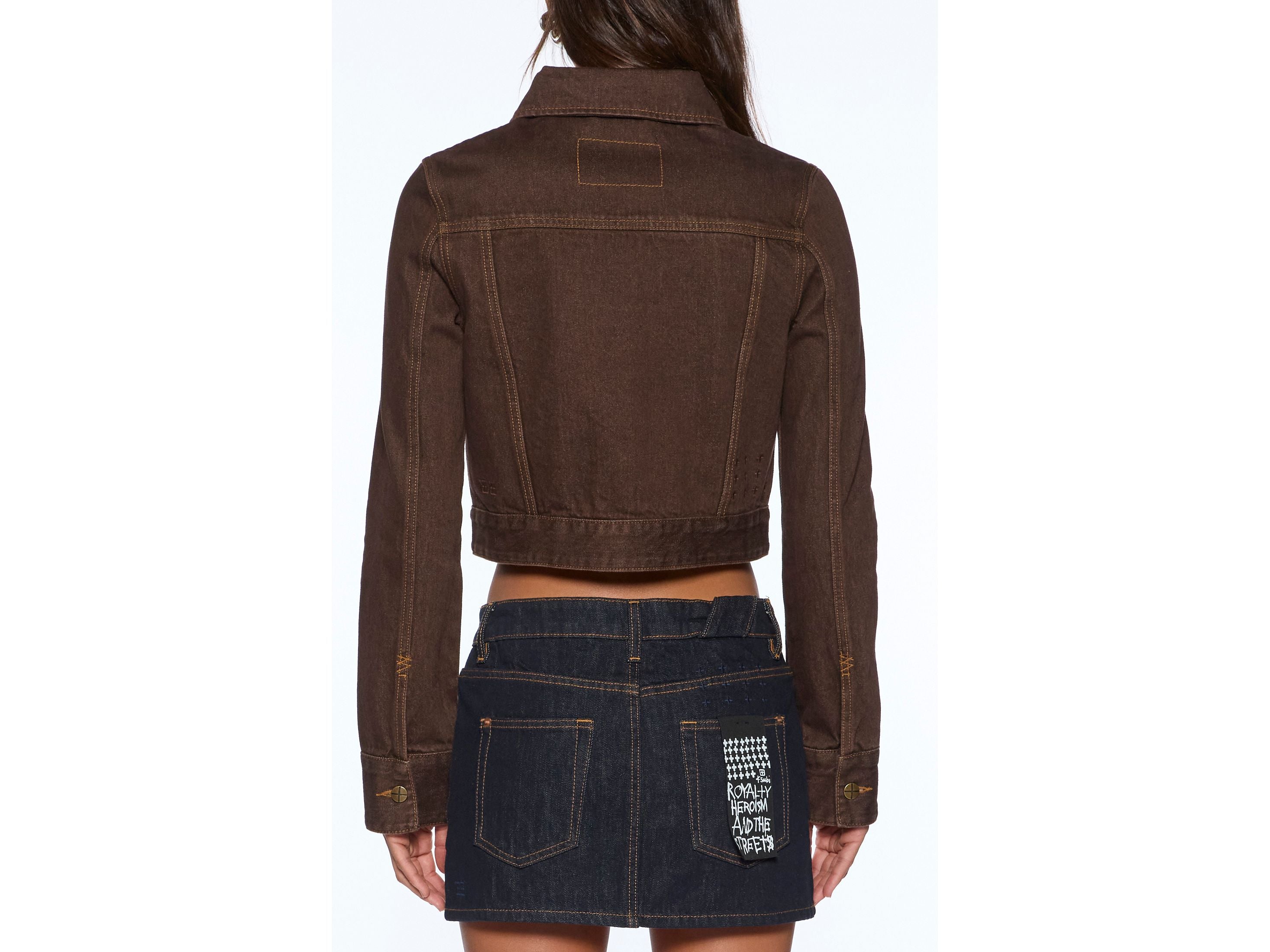 slim trucker saddle brown