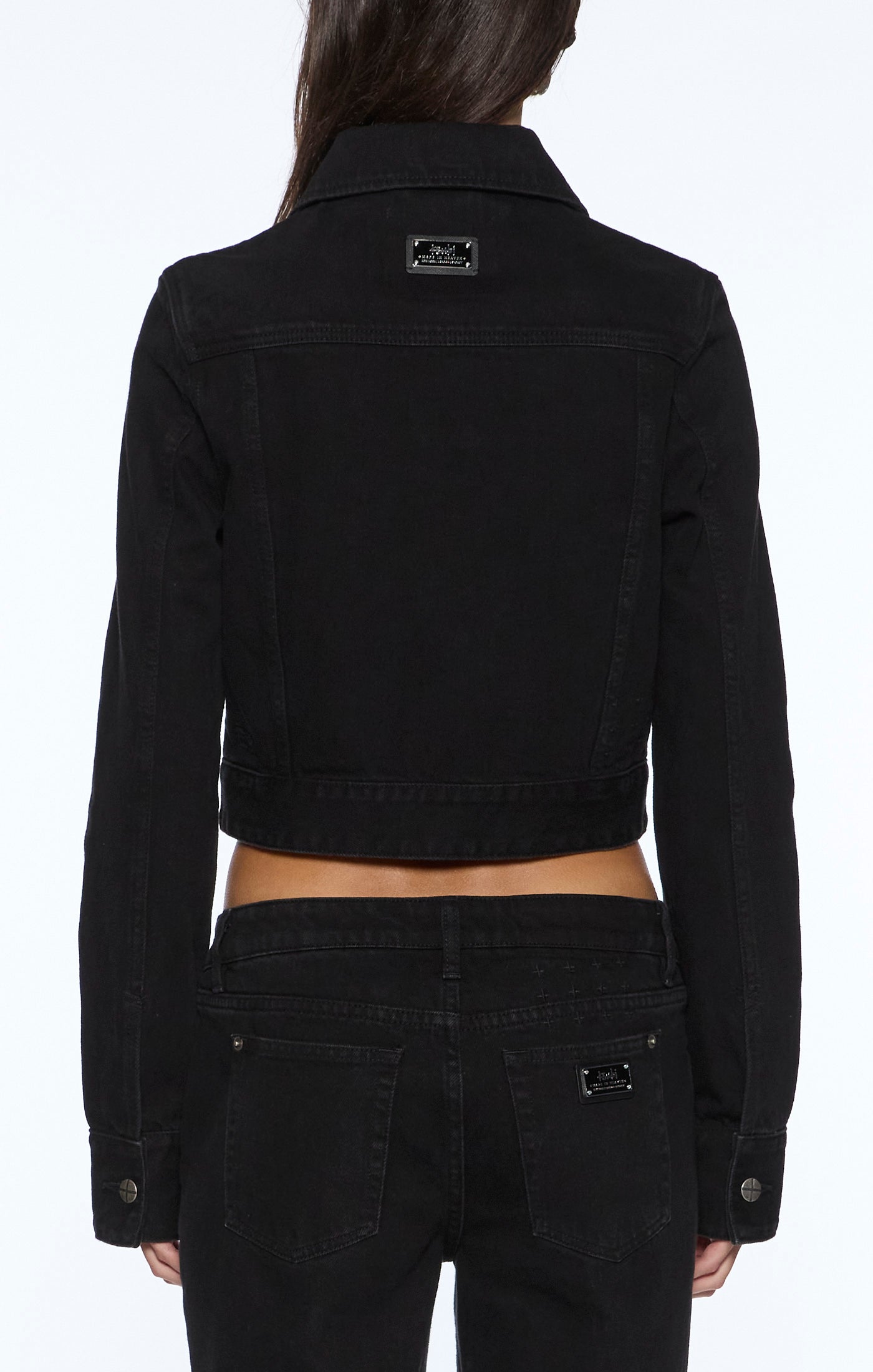 slim trucker jet black