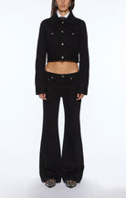 slim trucker jet black