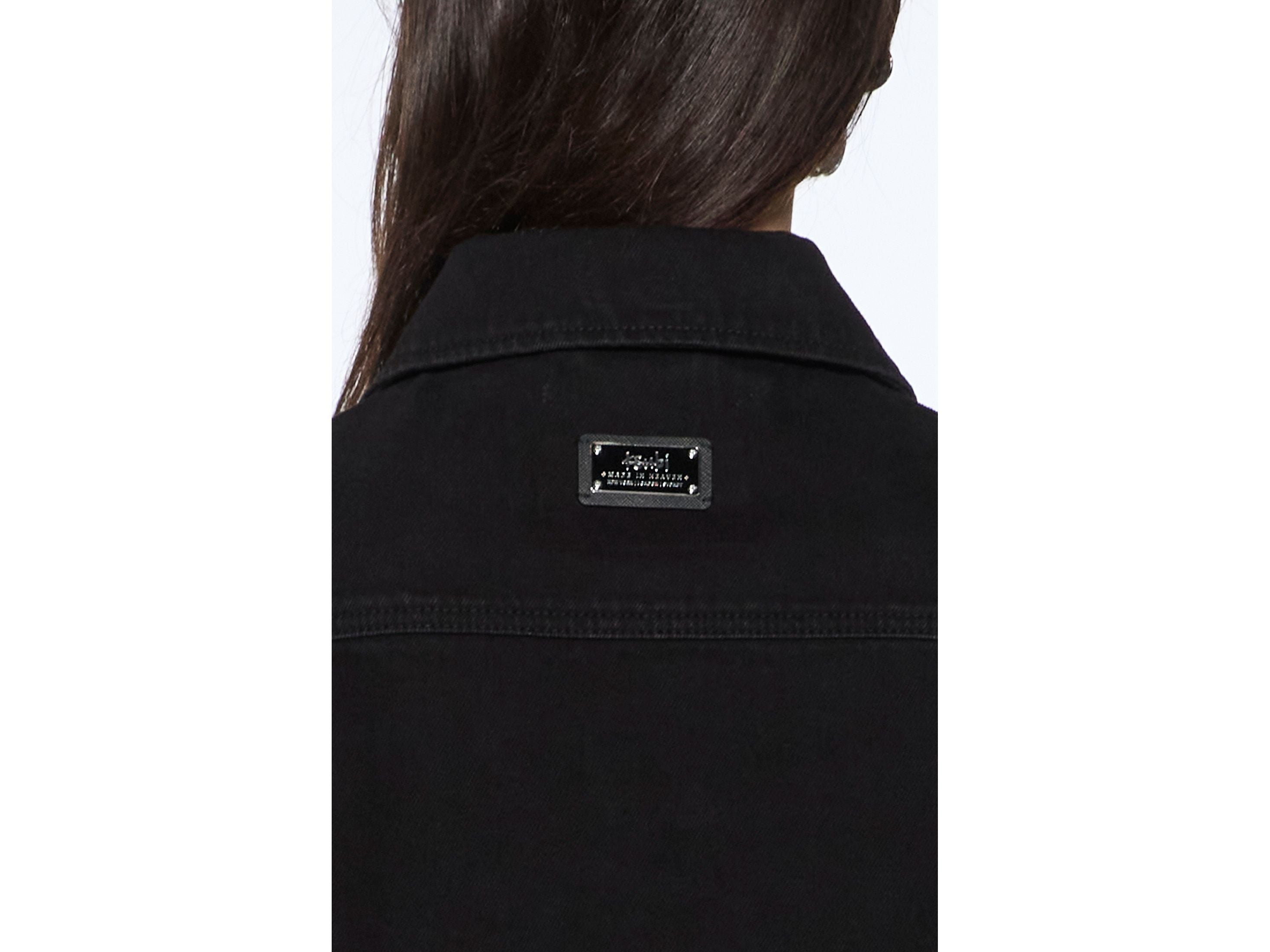 slim trucker jet black