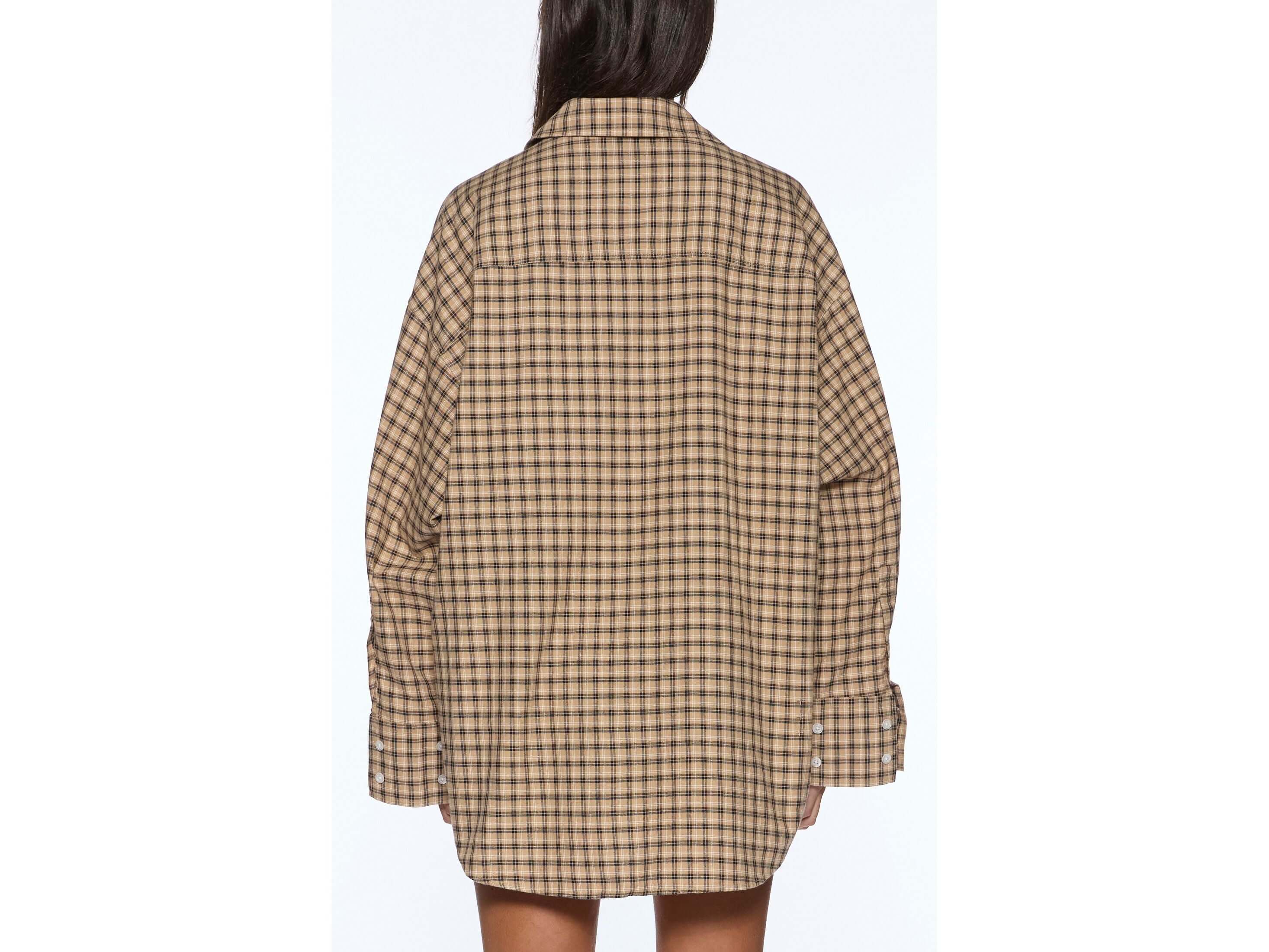 astra ls shirt tan plaid