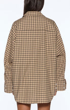 astra ls shirt tan plaid