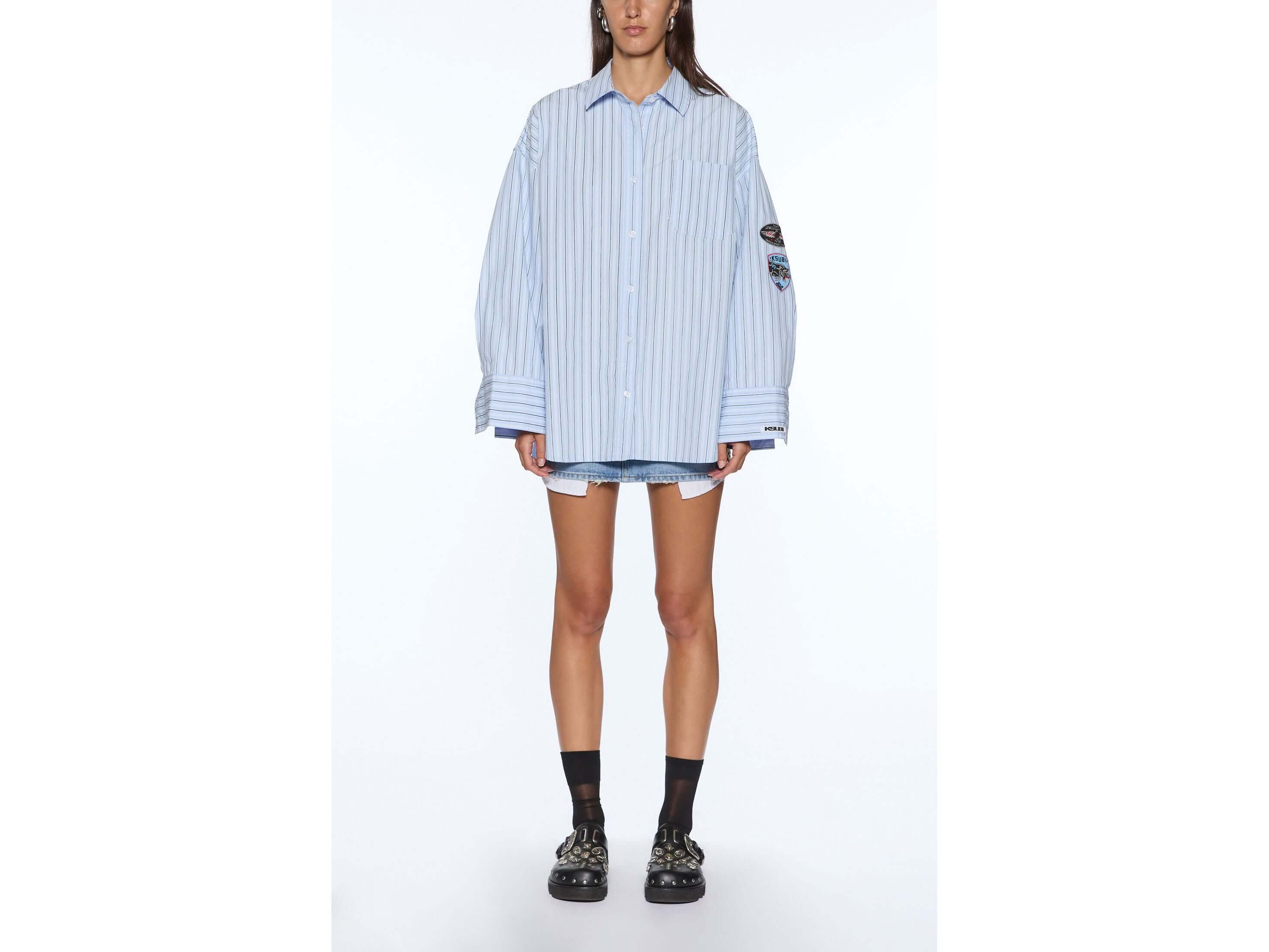 astra ls shirt blu stripe badg