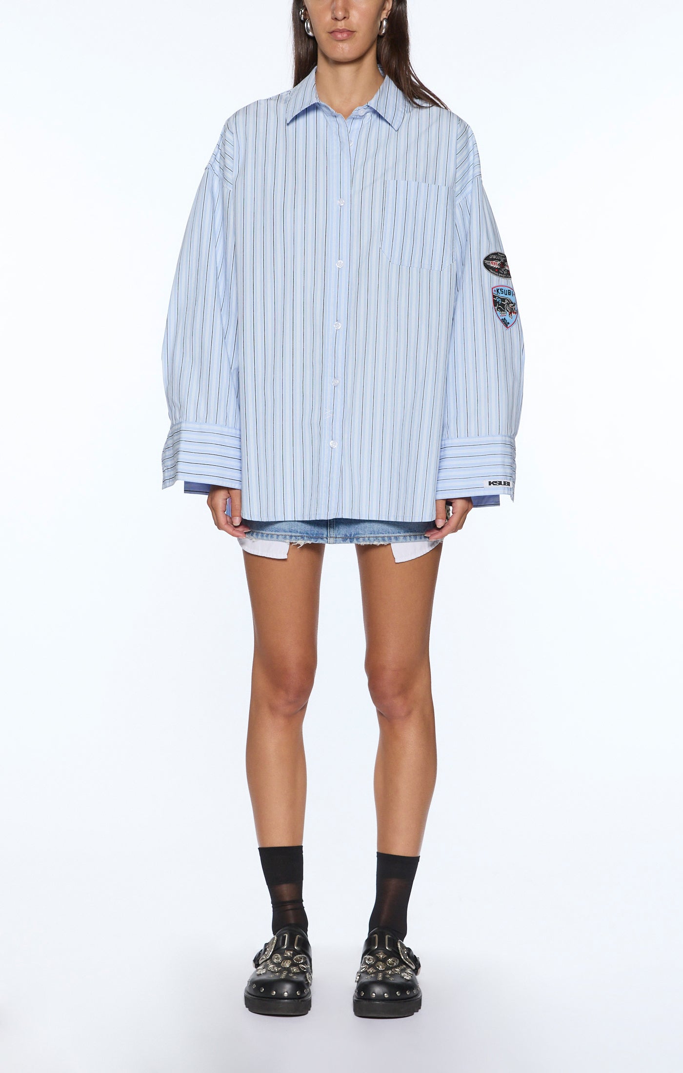 astra ls shirt blu stripe badg