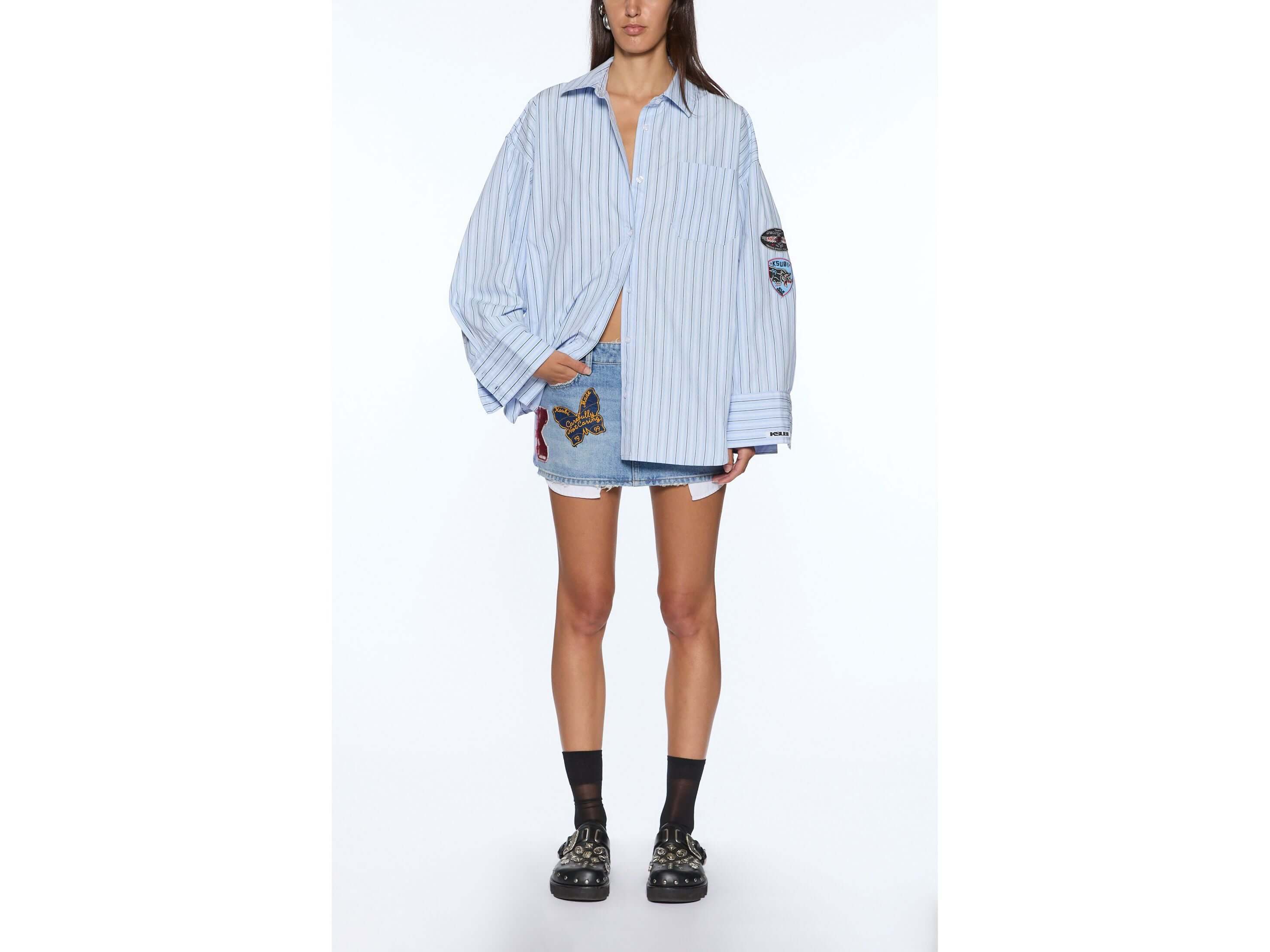 astra ls shirt blu stripe badg