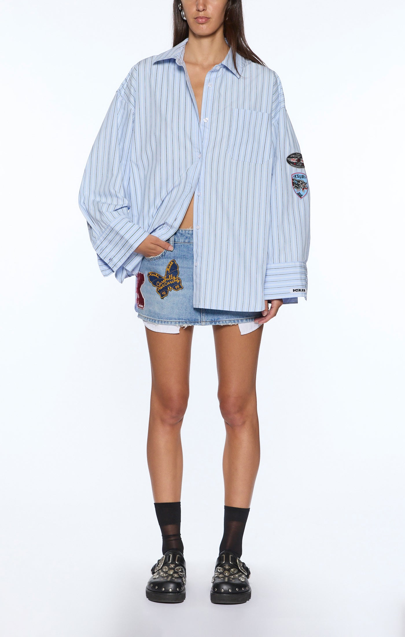 astra ls shirt blu stripe badg