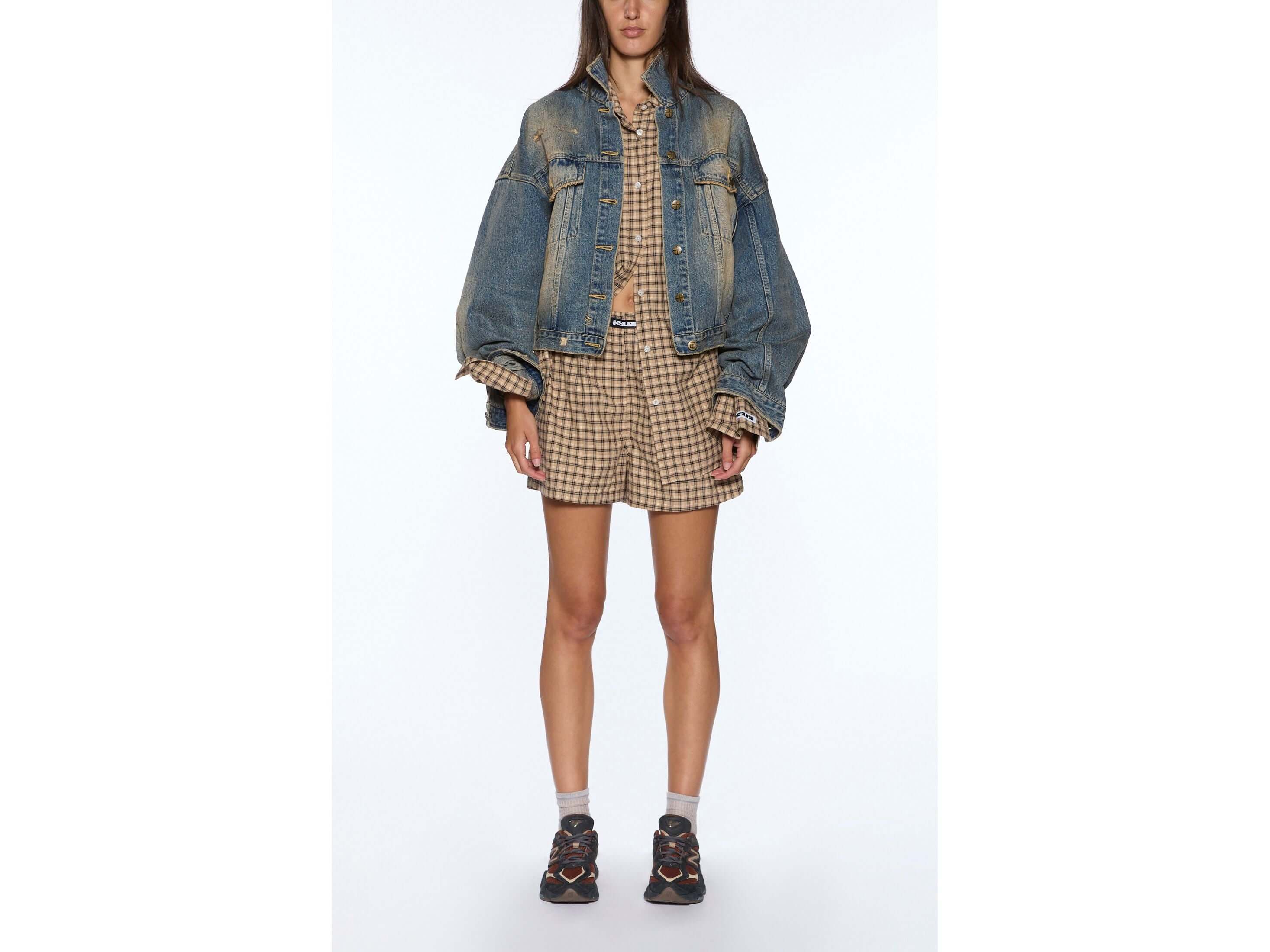 boxer shorts tan plaid