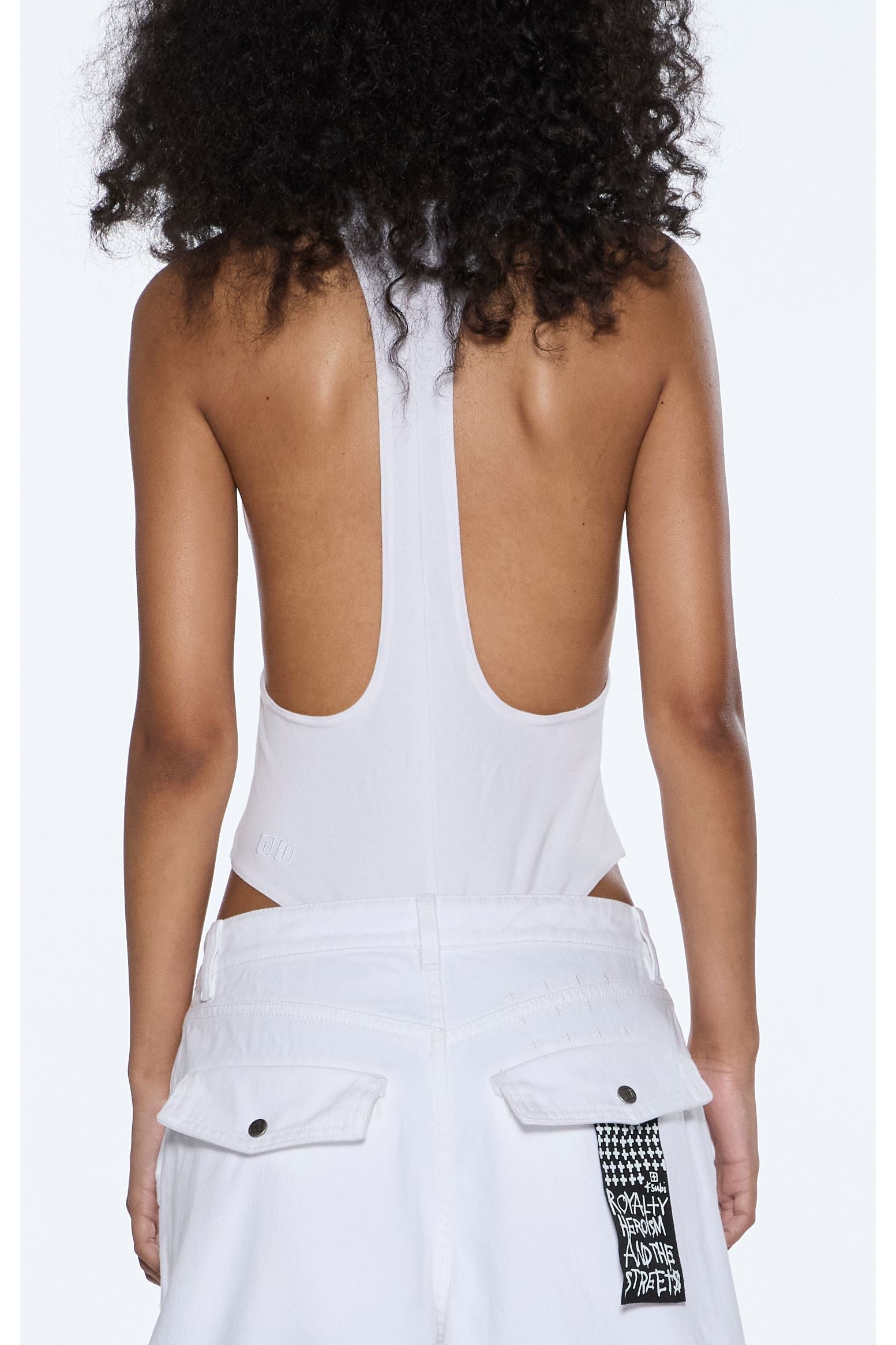 varsity lara bodysuit white