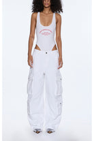 varsity lara bodysuit white