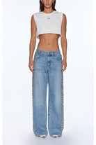 labels crop tank white