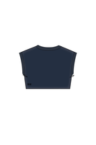 labels crop tank navy
