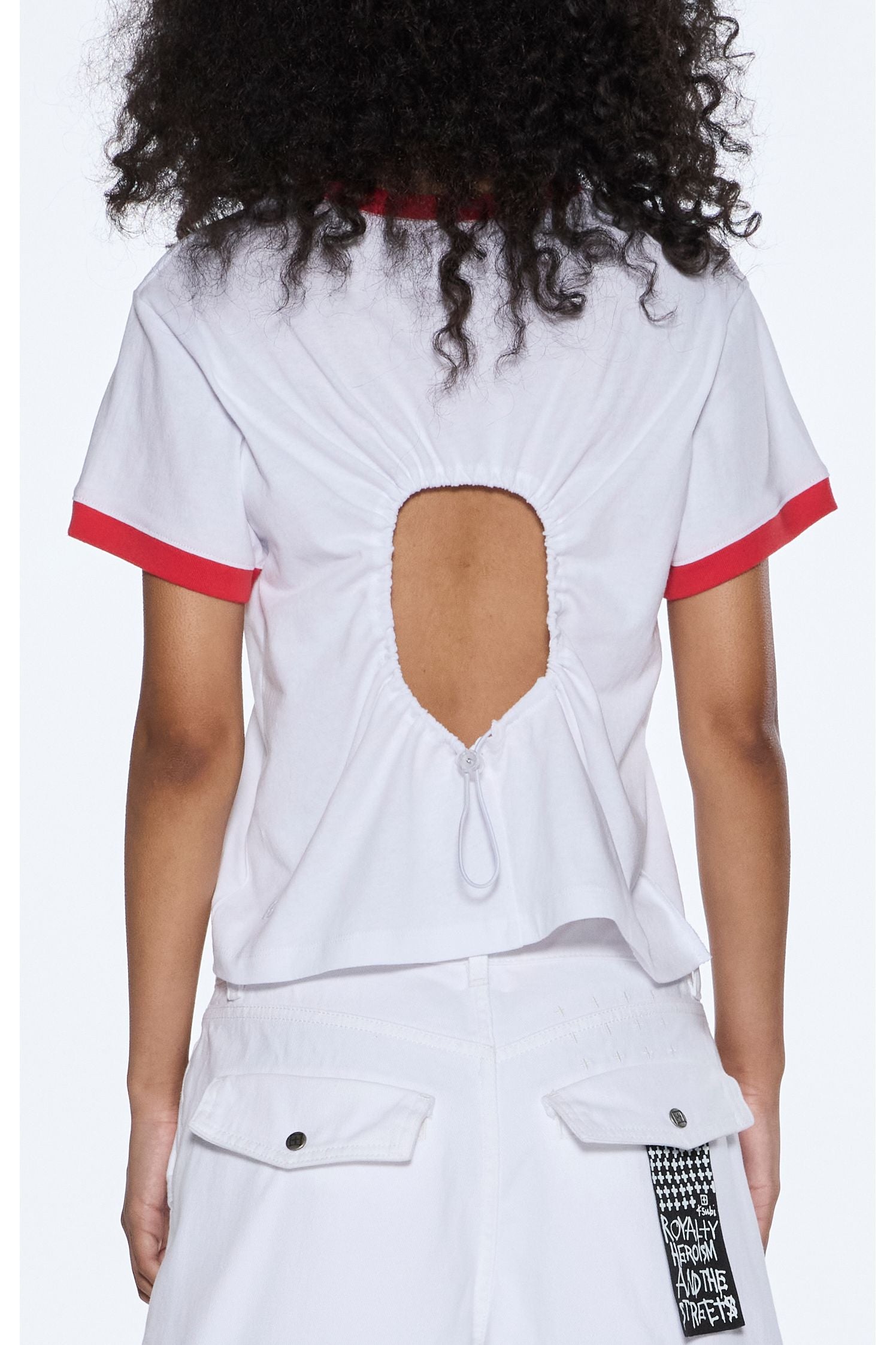 varsity shrunken ss tee white