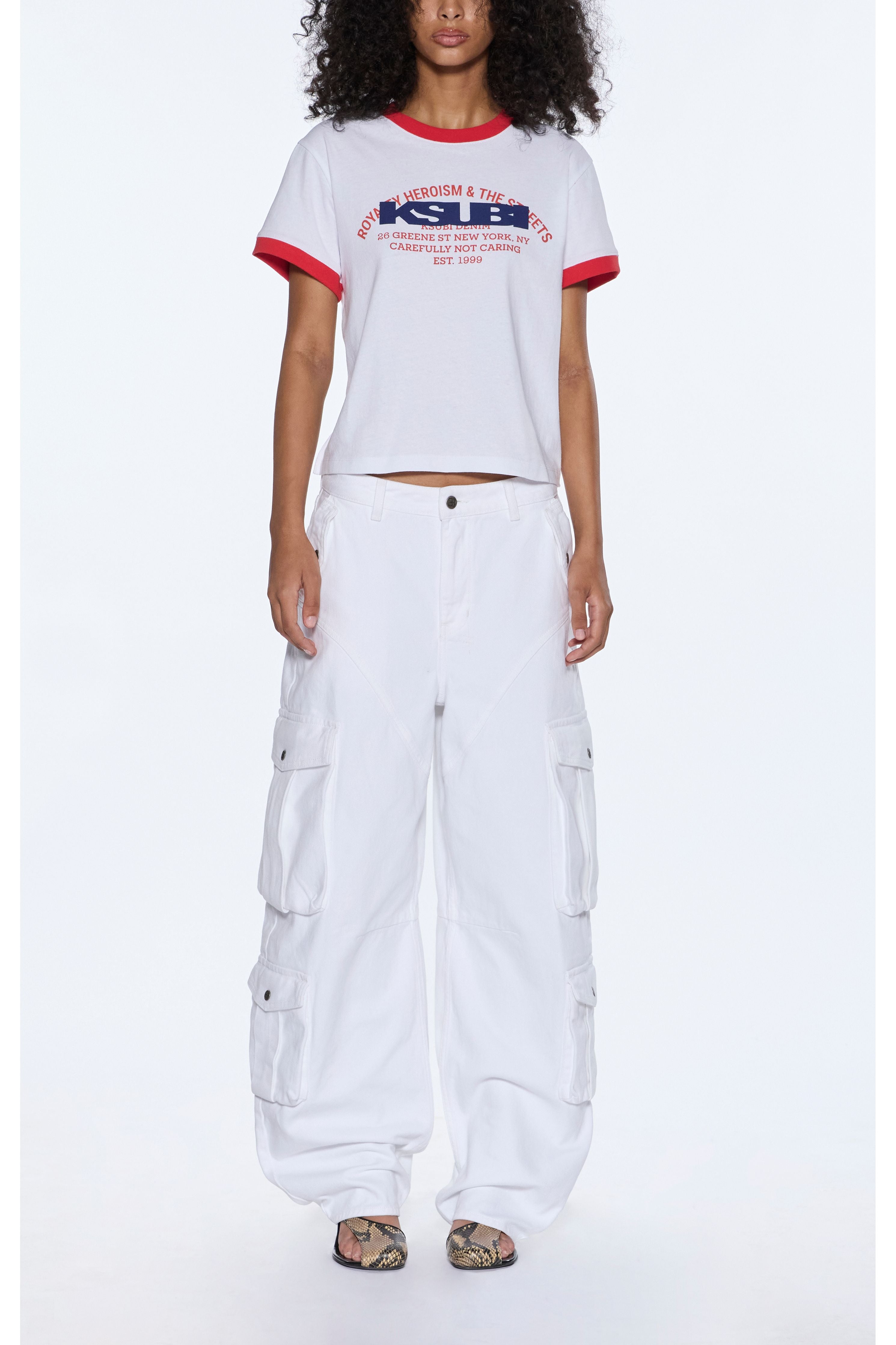 varsity shrunken ss tee white