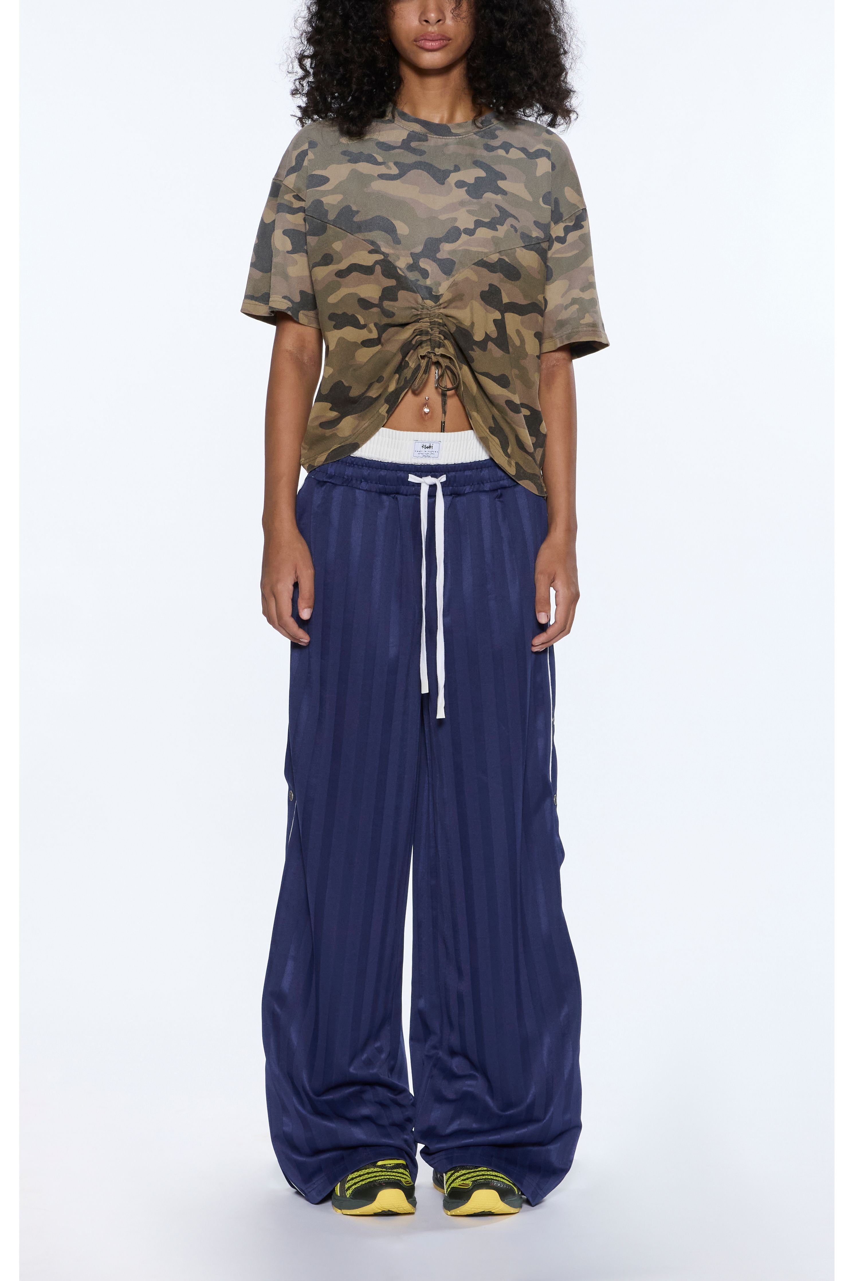 ruched everyday ss tee camo