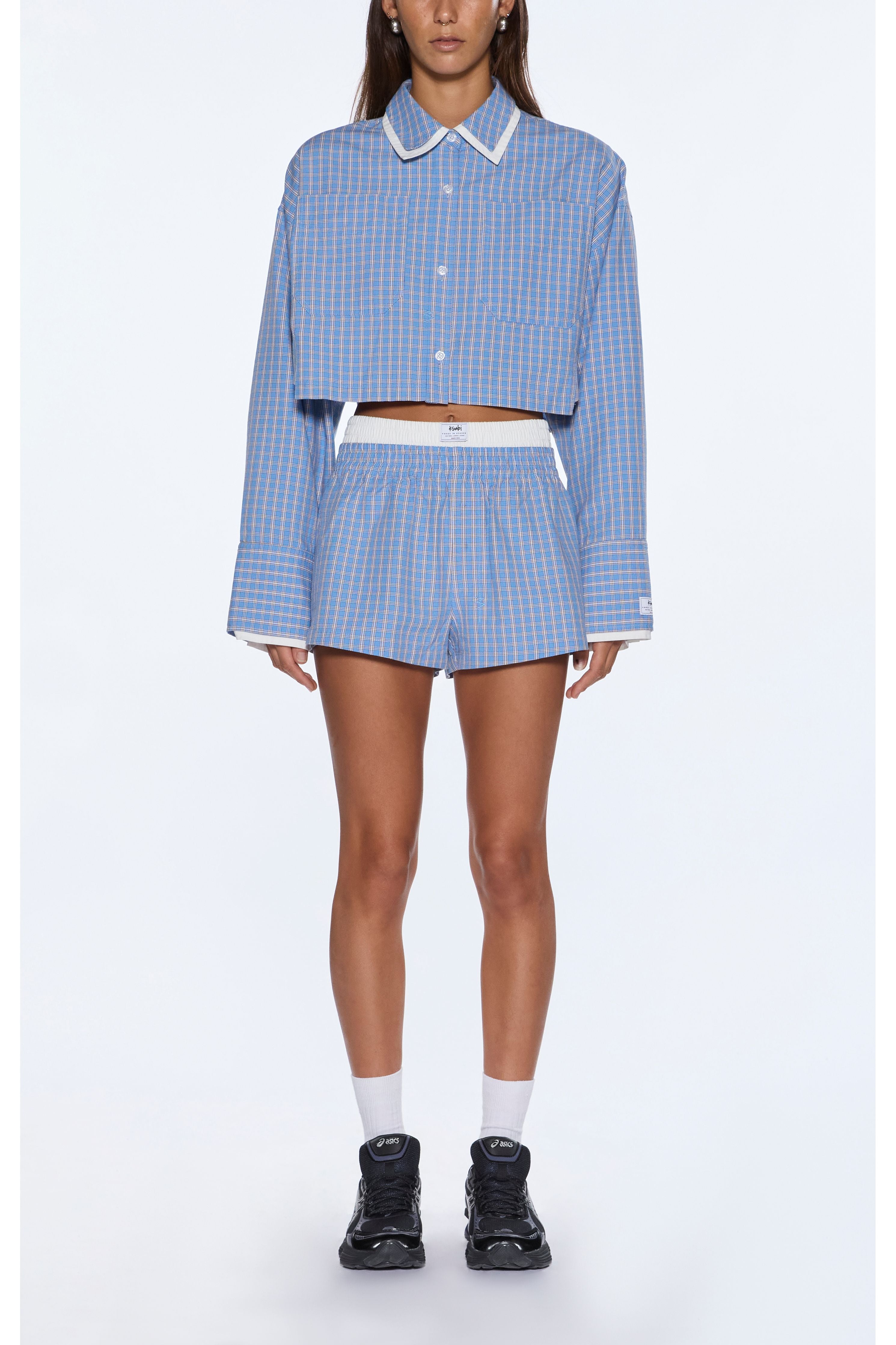 boxer shorts blu check