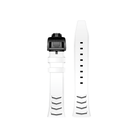White performance rubber bracelet for XP1, featuring quick-release system and durable design.