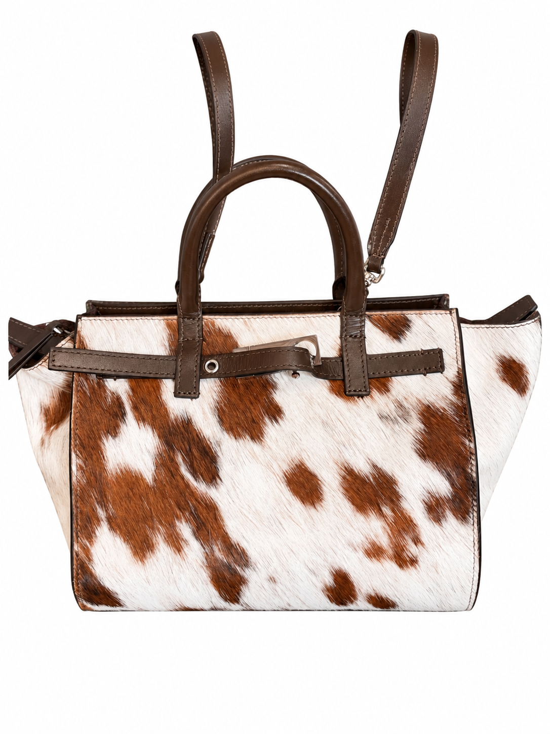 Mame forever Country Road – cuir à motif vache sur fond blanc