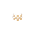 Bague nylon illusion en or 18cts avec diamants D-F VS, poids 0.32ct, garantie 5 ans.