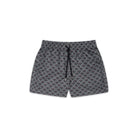 Short de bain Ecume à motif graphique, coupe ajustée mi-cuisses, ceinture élastique et poches zippées, 100% polyester recyclé.
